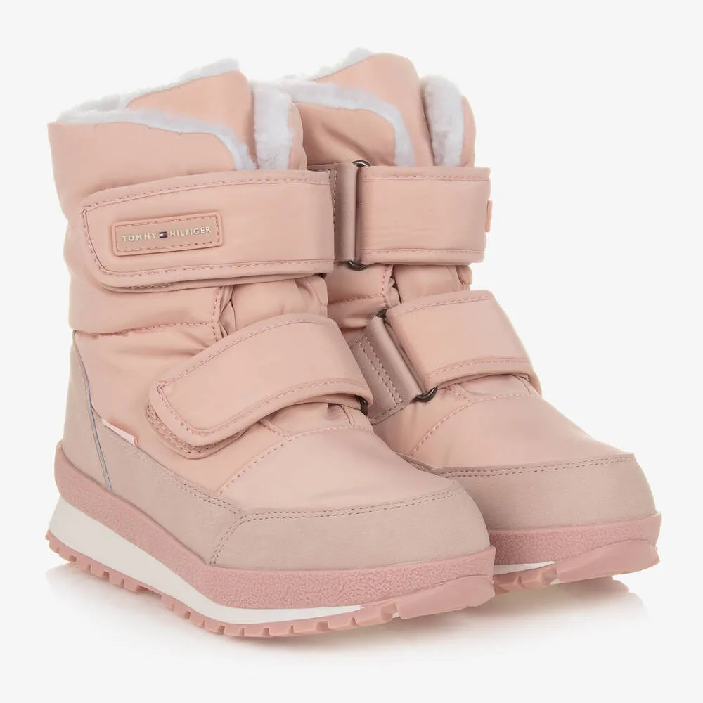 Teen Girls Pink Waterproof Snow Boots