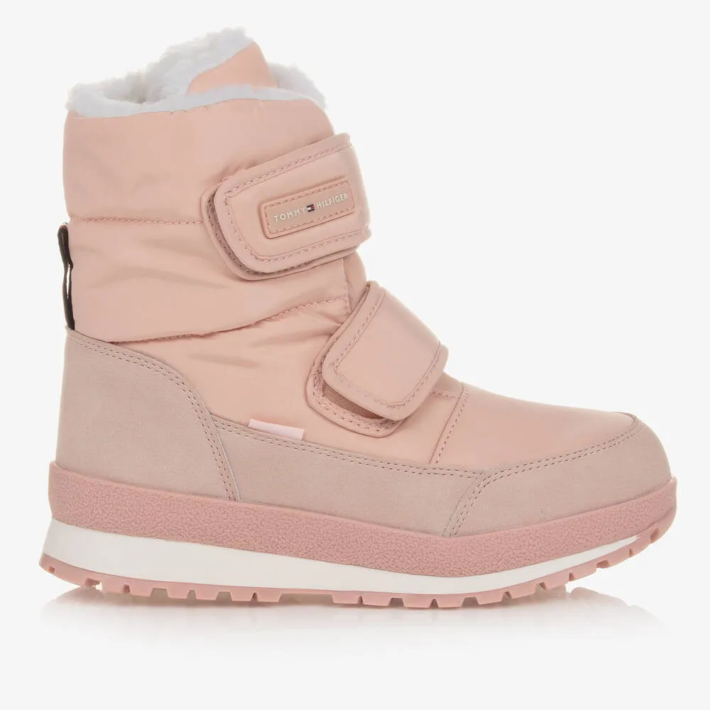 Teen Girls Pink Waterproof Snow Boots