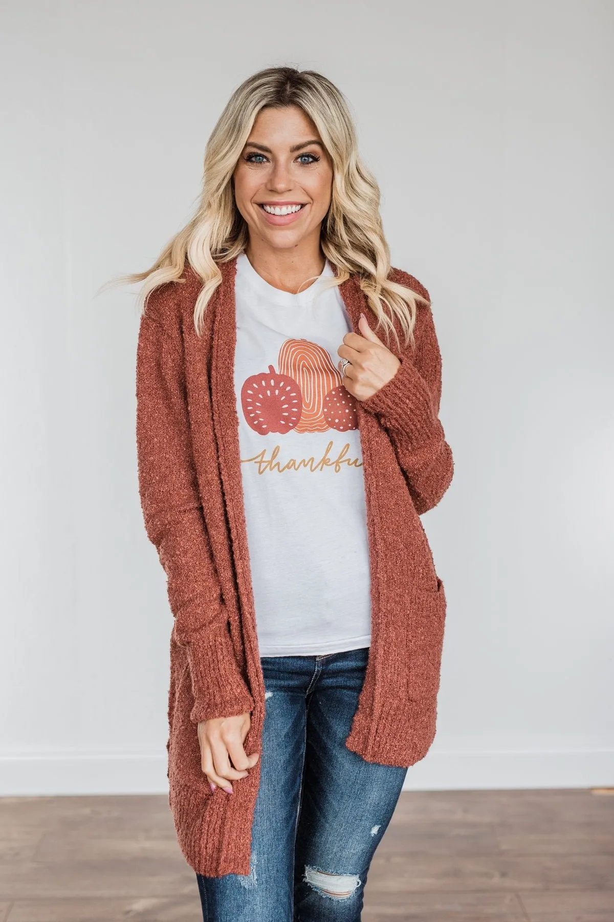 Thankful Pumpkin Graphic Tee- Ivory