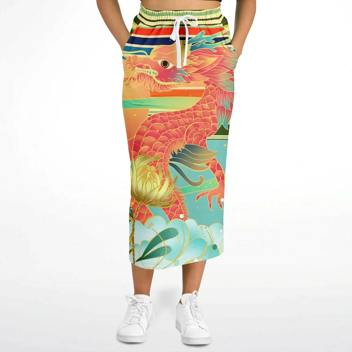 The Koi Dragon Pocket Maxi Skirt