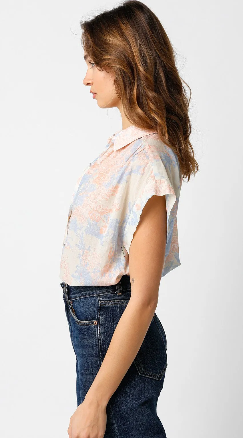 TOILE SHORT SLEEVE BLOUSE