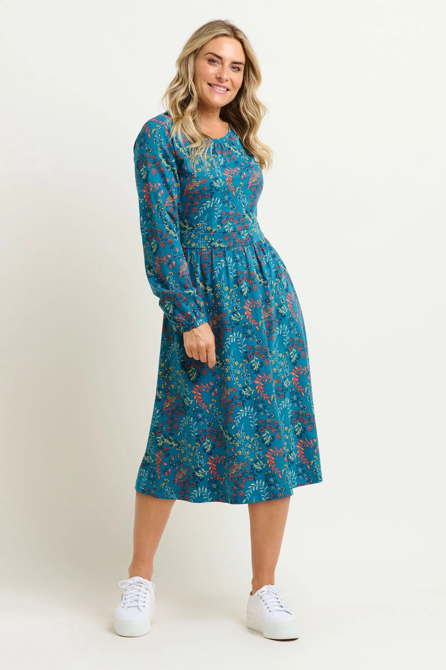 Uma Floral Paisley Midi Dress