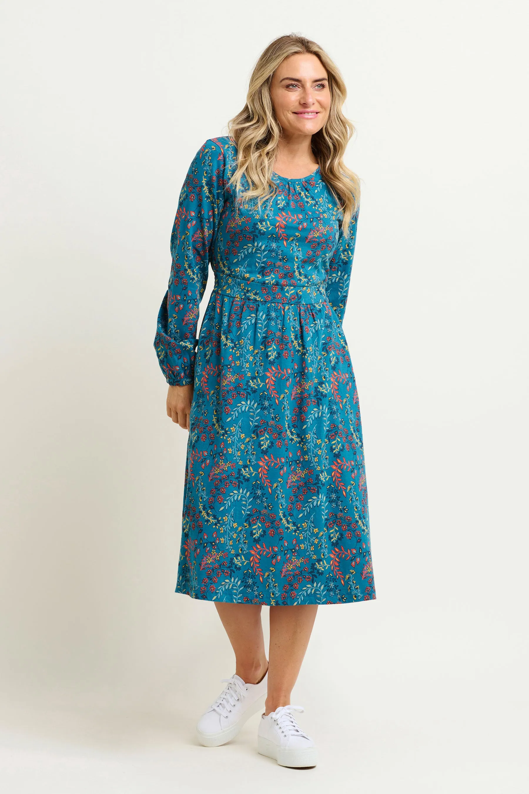 Uma Floral Paisley Midi Dress