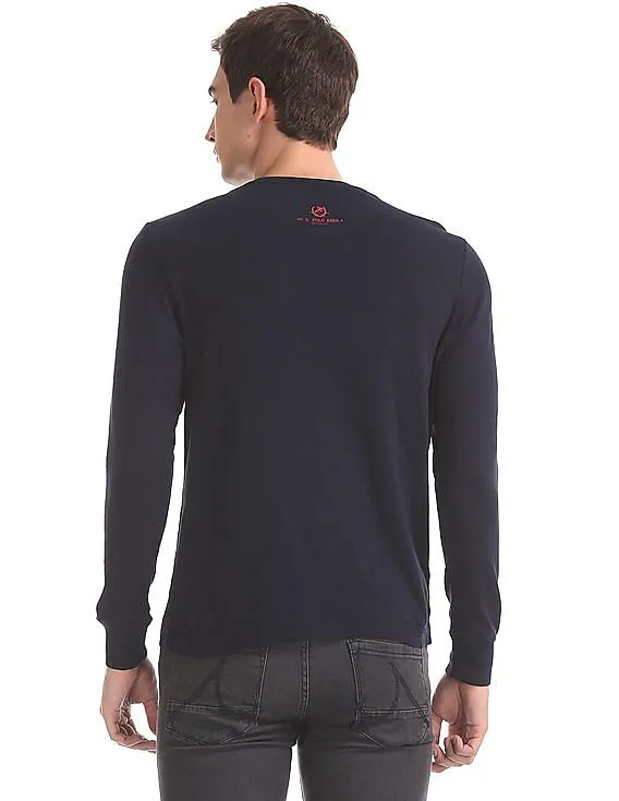 U.S. Polo Assn. Denim Co. Blue Long Sleeve Graphic T-Shirt