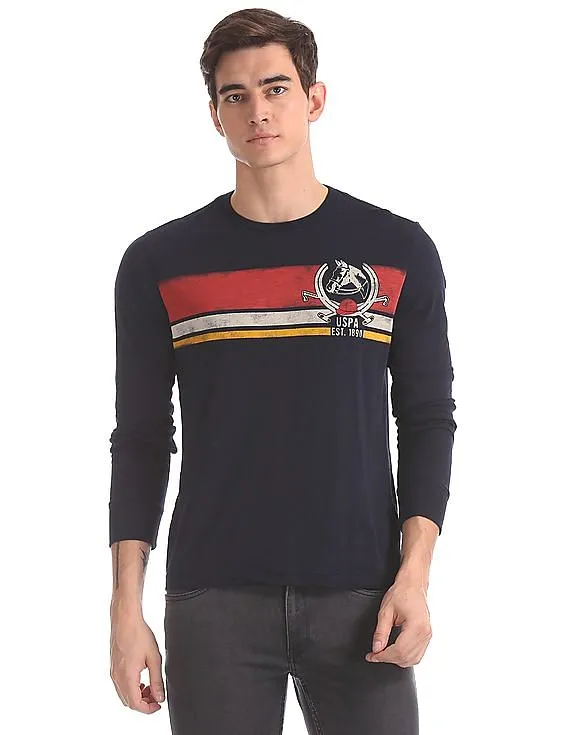 U.S. Polo Assn. Denim Co. Blue Long Sleeve Graphic T-Shirt