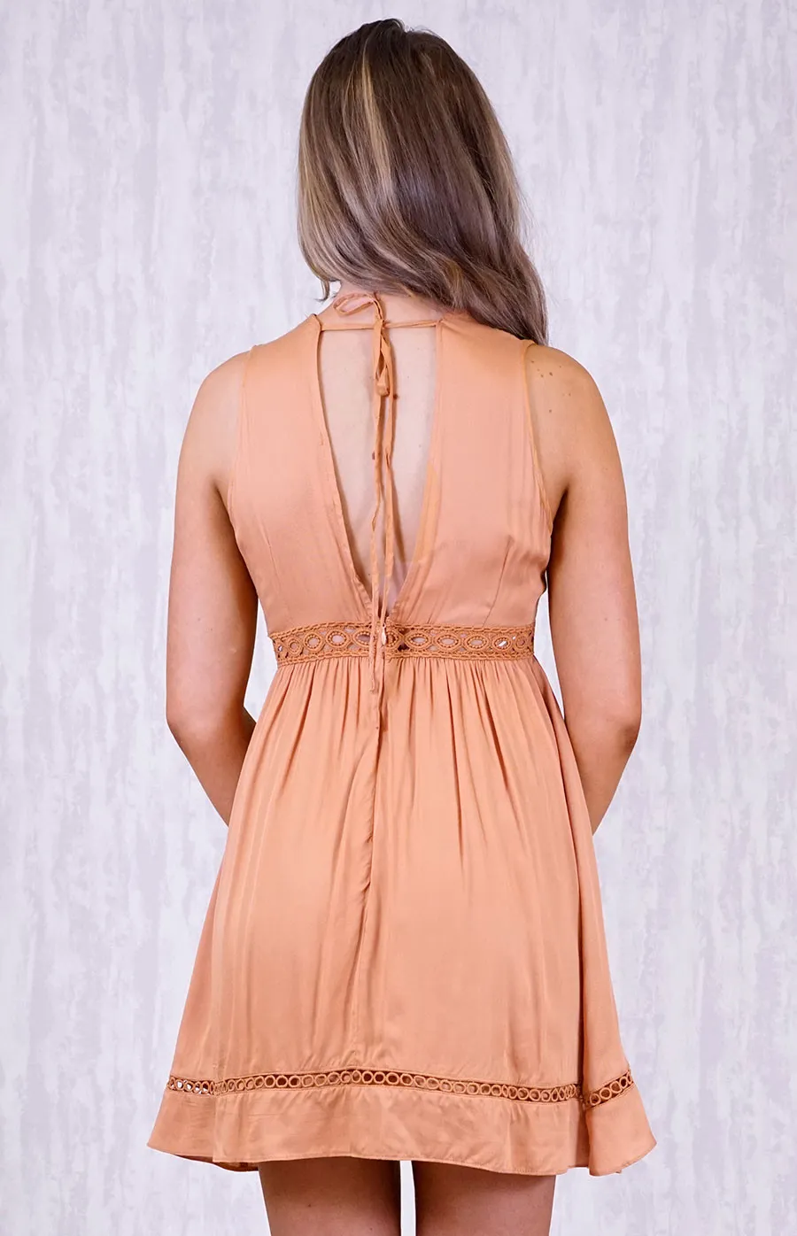 V-Neckline Dress with Trim Details (SSD99) 