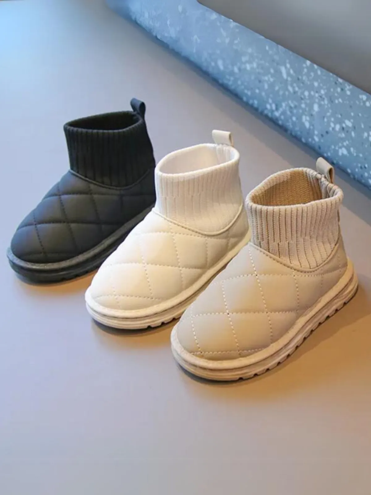 Warm and Glam Quilted Snow Boots by Liv and Mia