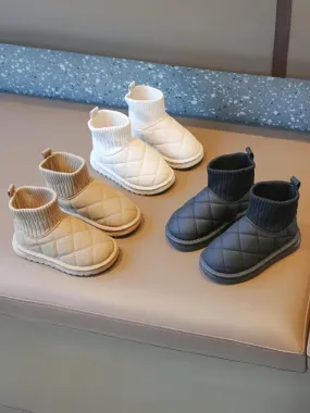 Warm and Glam Quilted Snow Boots by Liv and Mia