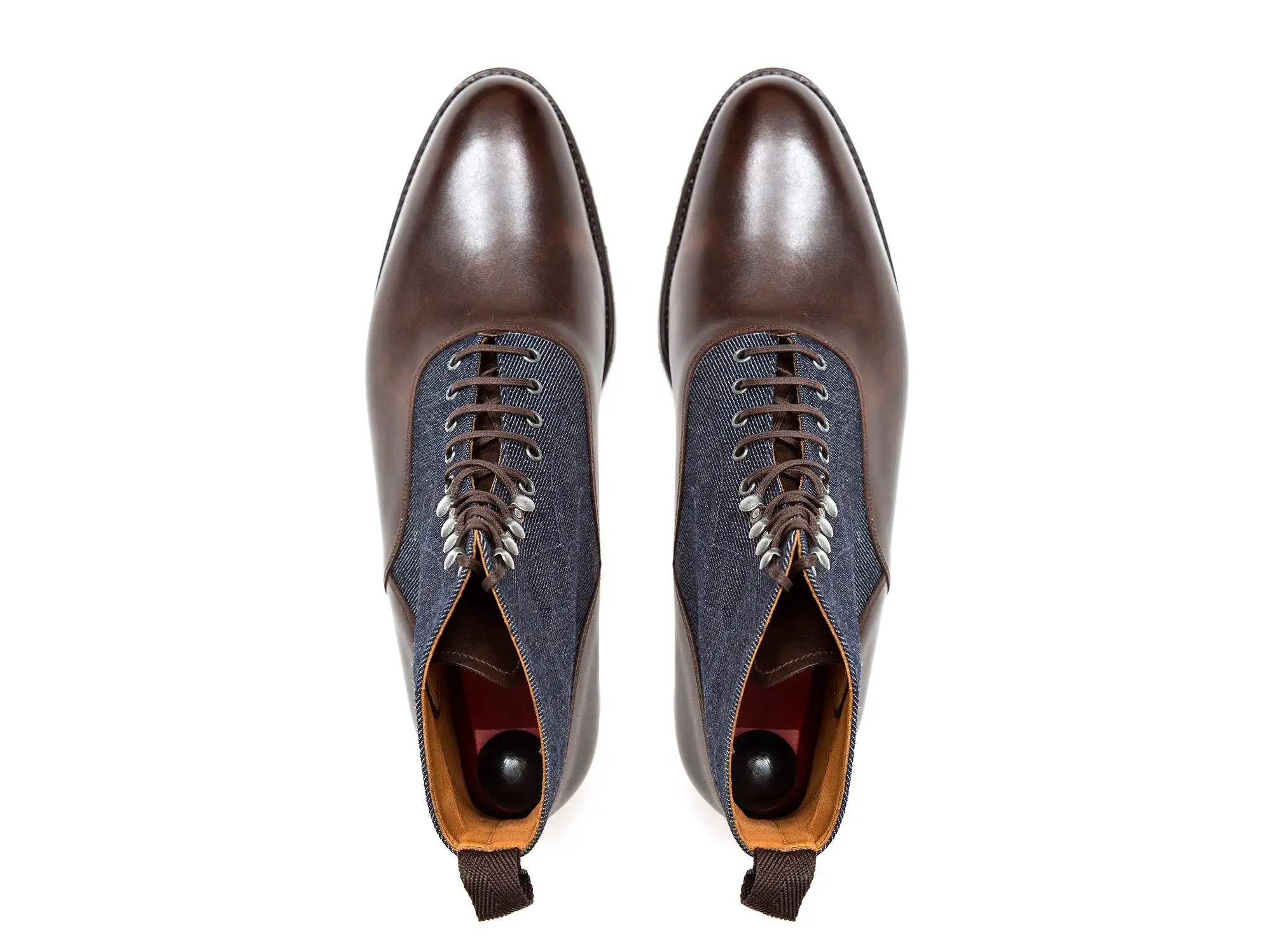 Wedgwood - MTO - Dark Brown Museum Calf / Denim - TMG Last - Single Leather Sole