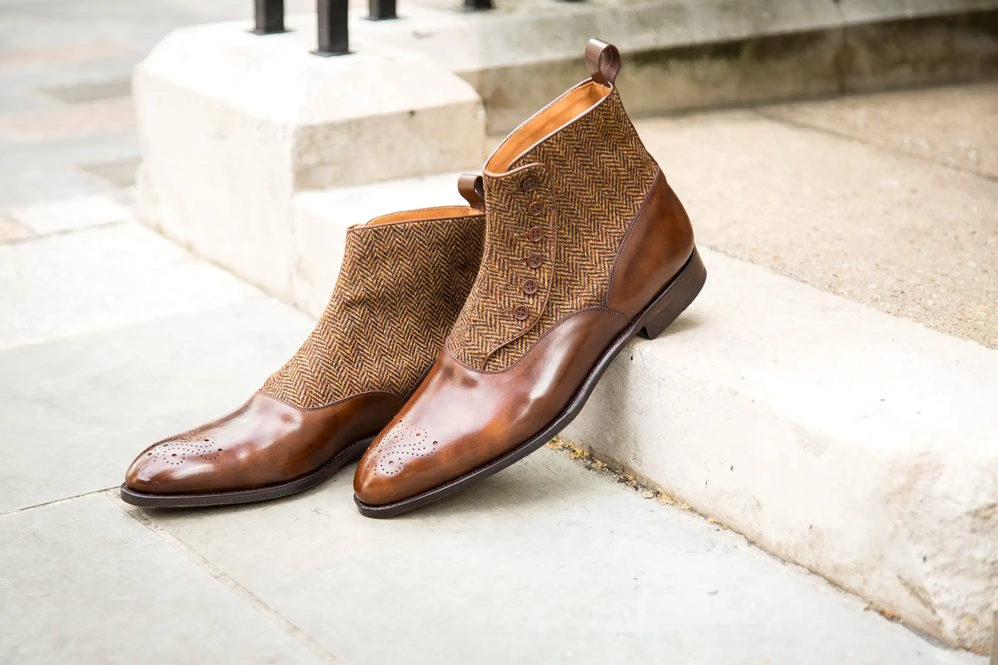 Westlake - MTO - Copper Museum Calf / Gold Tweed - NGT Last - Single Leather Sole