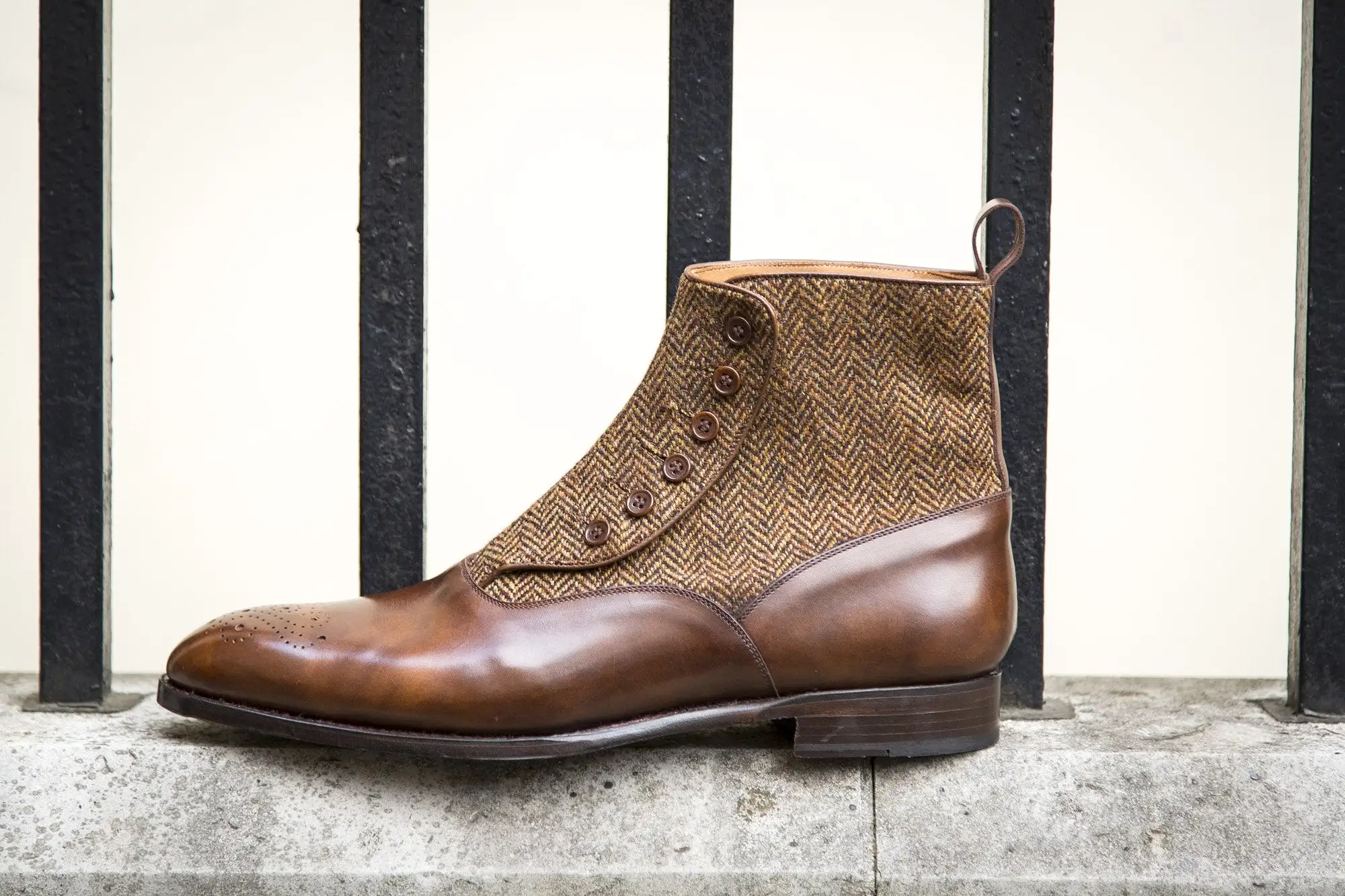 Westlake - MTO - Copper Museum Calf / Gold Tweed - NGT Last - Single Leather Sole