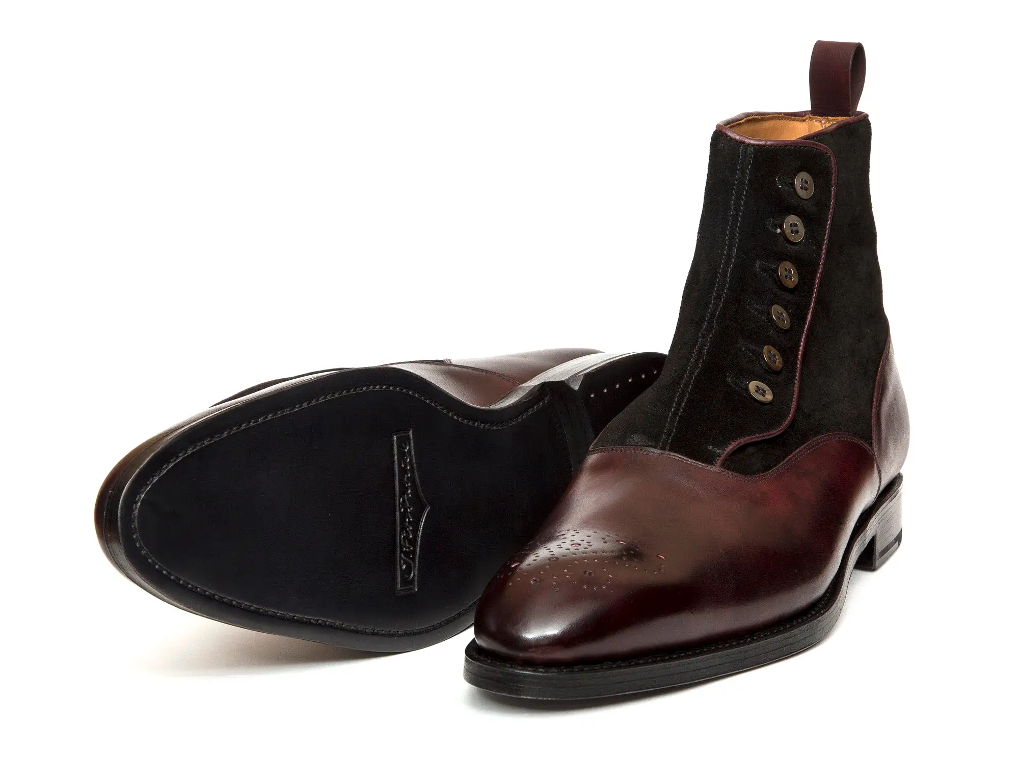 Westlake - MTO - Plum Museum Calf / Black Suede - NGT Last - Double Leather Sole