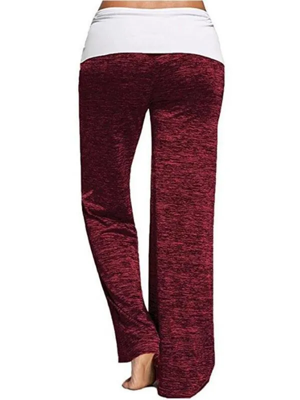 Wide-Leg Drawstring Women Yoga Pants