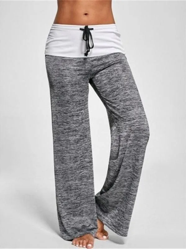 Wide-Leg Drawstring Women Yoga Pants