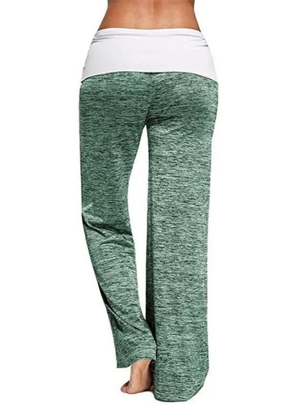 Wide-Leg Drawstring Women Yoga Pants