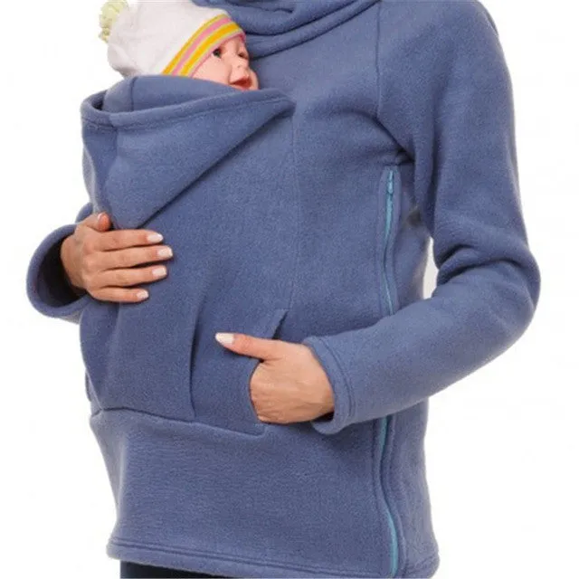 Women Autumn Winter Thicken Baby Wearing Coat Plus Size Zipper Sweatshirt For Pregant Hoodies Baby Carrier Jacket 71960 GS