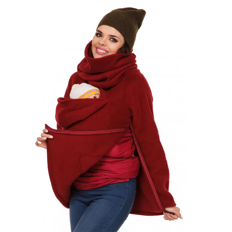 Women Autumn Winter Thicken Baby Wearing Coat Plus Size Zipper Sweatshirt For Pregant Hoodies Baby Carrier Jacket 71960 GS