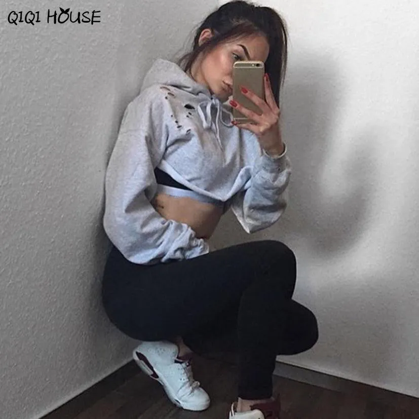 Women Hoodies Sweatshirts Gray Loose Long Sleeve Autumn Blouse Women Pullovers Basic Wear Tops Sueter Feminino#F922 SM6