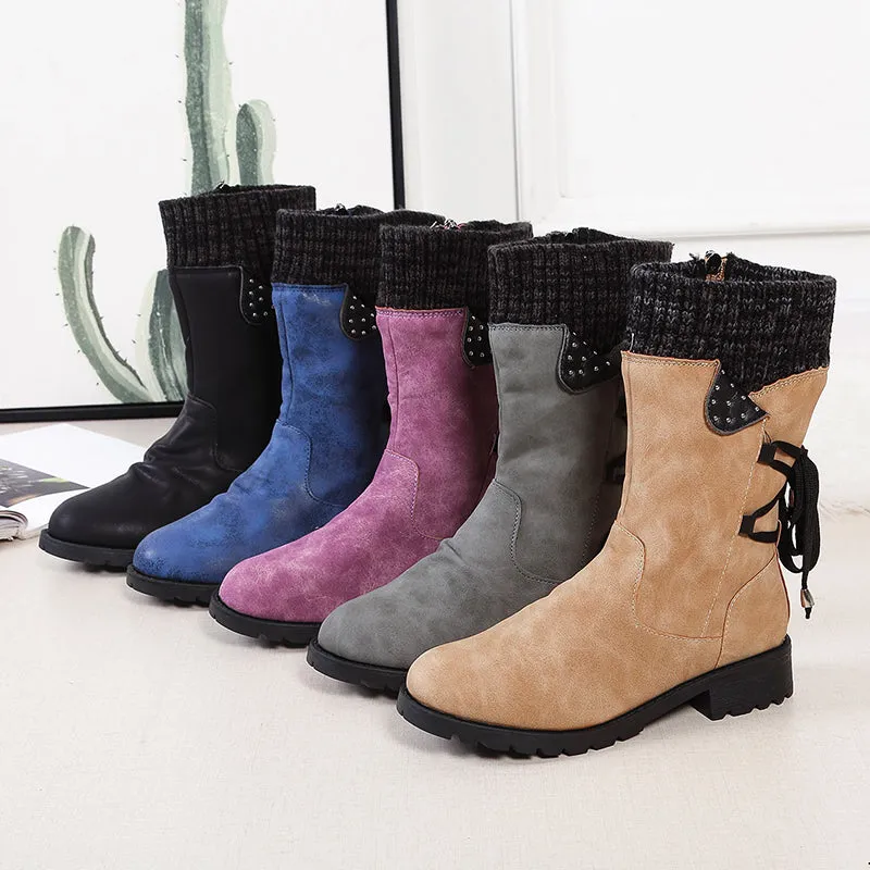 Women Winter Mid-Calf Snow Boots