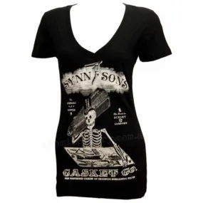 Women's T-Shirt Sins Synn Sons Casket Coffin